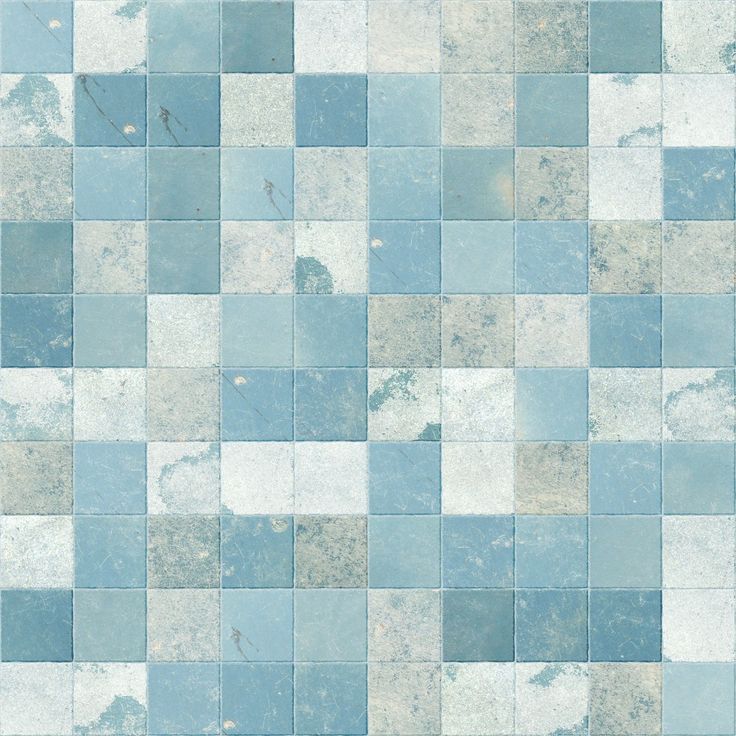 a blue and white tiled wall with no one in the photo or description on it