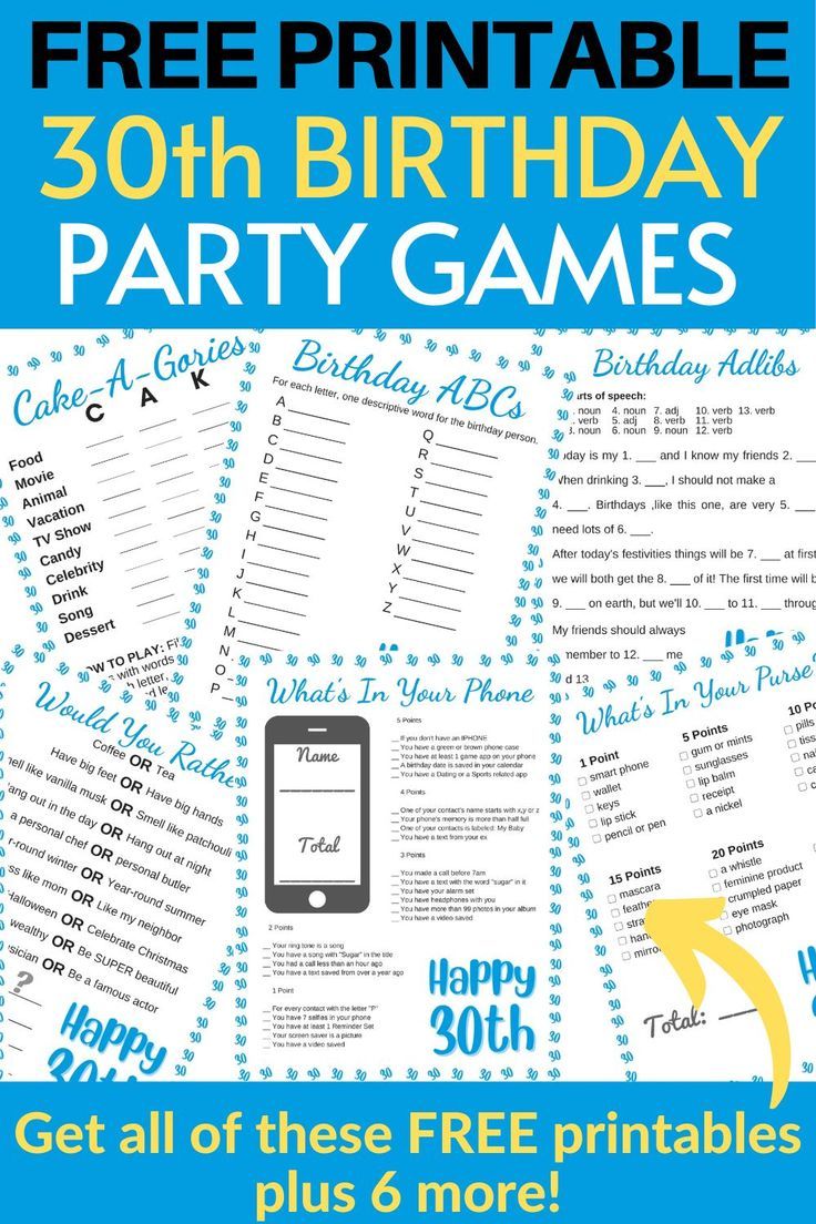 30th birthday party games Games For 30th Birthday Party, Diy Birthday Activities, 30th Birthday Activities, 30th Birthday Party Games, Games To Print, 30th Birthday Games, Gift Bingo, 30th Birthday Wishes, Adult Birthday Party Games