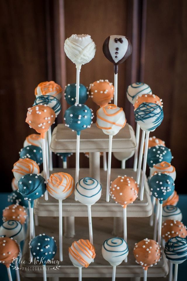 cake pops are arranged on top of each other