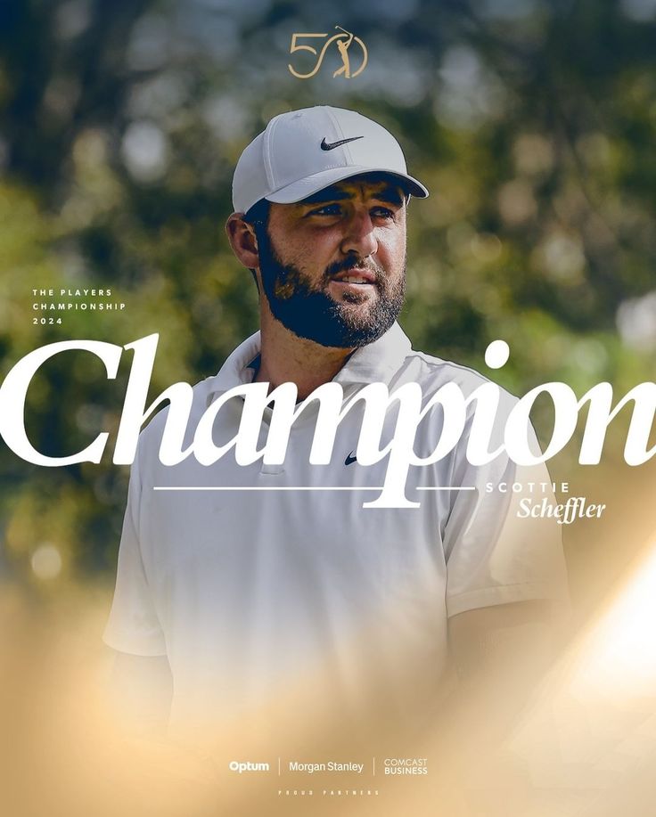 a man with a baseball cap on his head and the words champion in front of him