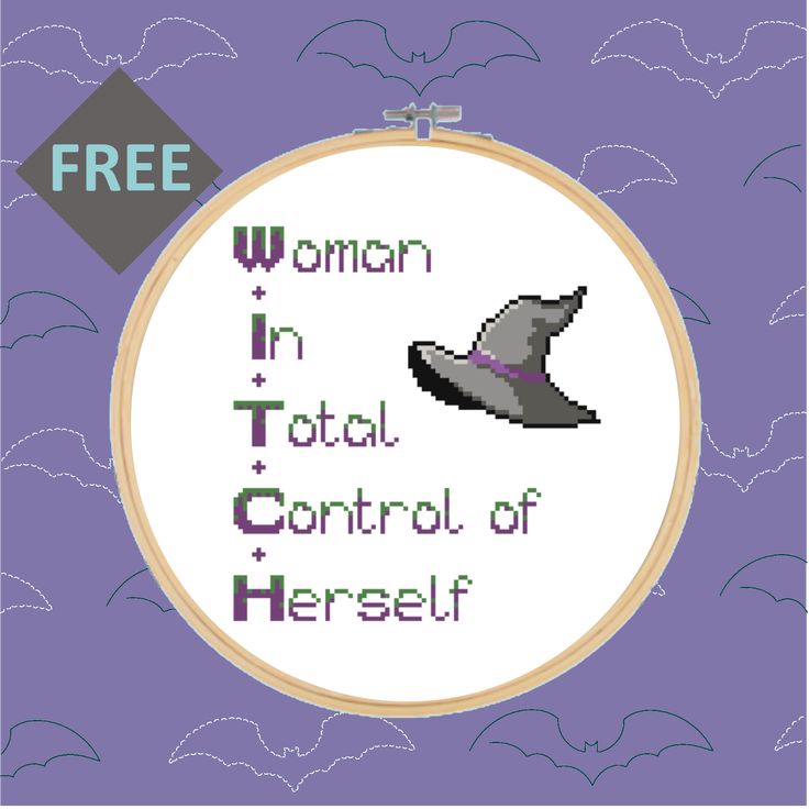 a cross stitch pattern with the words woman in total control of herself