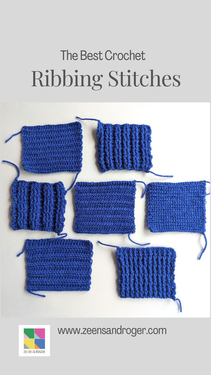 New Crochet rib stitches to learn. which is your fave? Learn new crochet techniques for crochet rib with Zeens and Rogers' video tutorial.