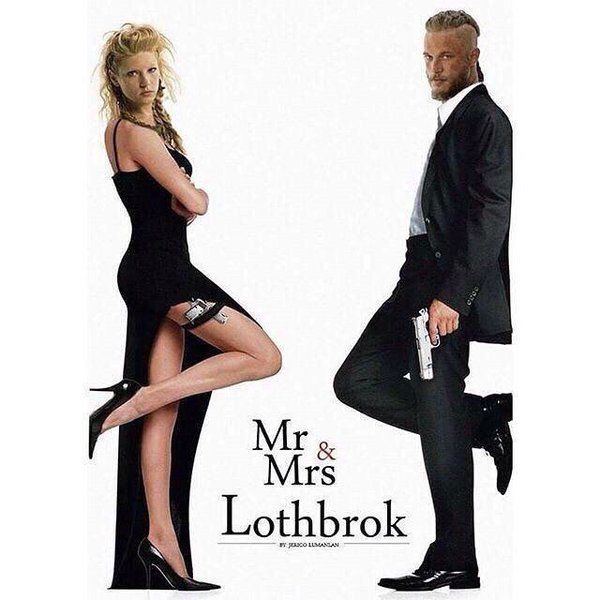 a man and woman dressed in black are posing for the cover of mr & mrs lolthbrok