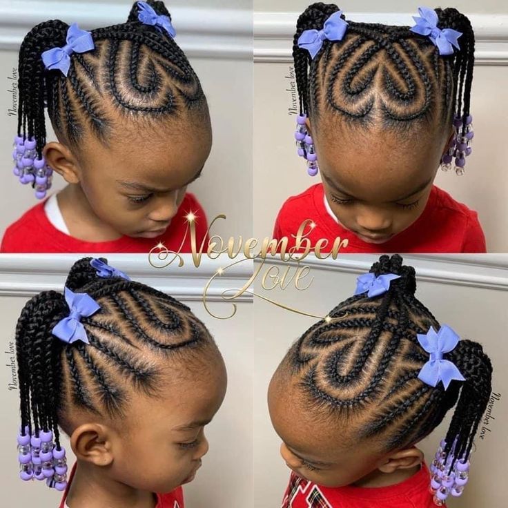 Baby Girl Braids Toddler Hair Black, Black Toddler Hairstyles Girl Braids, Braids With Beads For Girls Kids, Toddler Hairstyles With Beads, Toddler Braids With Beads, Kid Braid Styles With Beads, Toddler Braided Hairstyles With Beads, November Love, Braids Beads