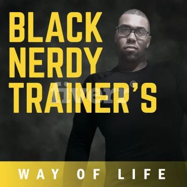 black nerdy trainer's way of life book cover with an image of a man in glasses