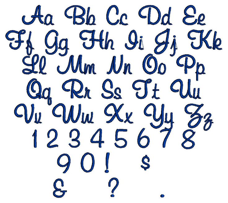 the letters and numbers are drawn in blue ink