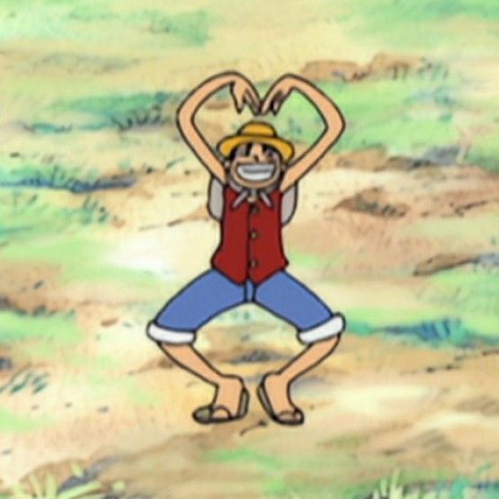 a cartoon character is standing in the middle of a field with his arms up and hands behind his head