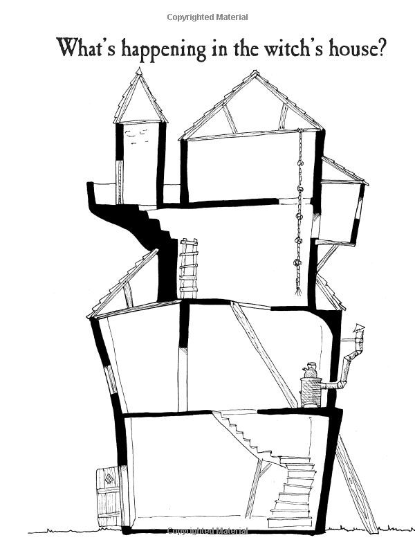 a black and white drawing of a house with stairs