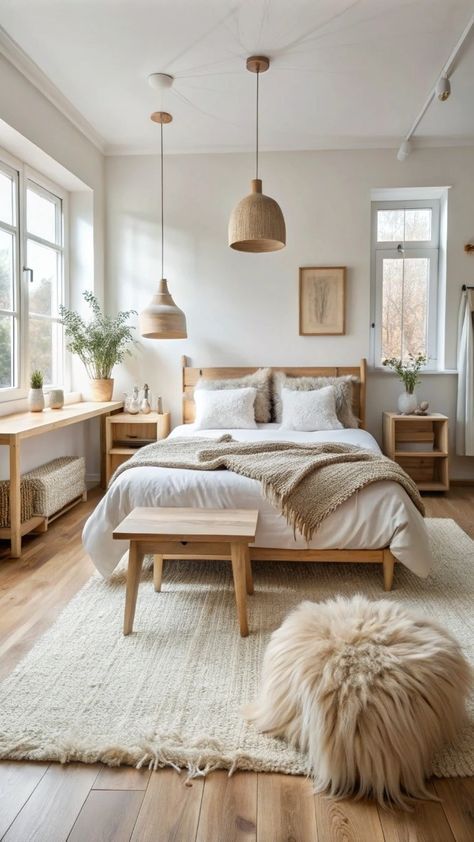 #homedecor, #interiordesign, #homedesign, #decor inspiration Small Scandinavian Bedroom Ideas, Small Bedroom Scandinavian Style, Scandinavian Loft Bedroom, Rivendell Bedroom, Nordic Bedroom Scandinavian, Scandinavian Bedroom Nordic, Scandanavian Interiors Bedroom, Cozy Minimal Bedroom, Nordic Bedroom Inspiration