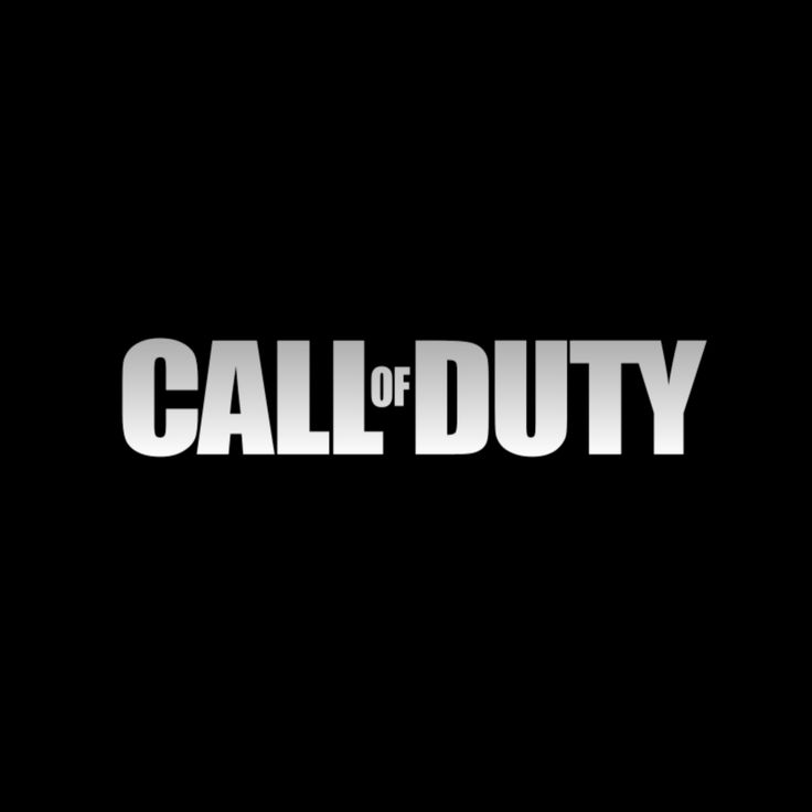 the call of duty logo on a black background