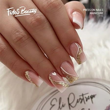 Click here to view more Fofosbeauty Press On Nails at lower price! Fofosbeauty--Press on nails 24 Pieces set 12 different sizes. Artificial nails design your own nails for weddings, parties, weekend dating, or special occasions. Acrylic nails art accessories design 24 pcs set full nail design fake nail tips with free nail glue sticker sheet and mini nail file. These tools can help you wear fake nails better, and the operation is easy and convenient for everyone. Clip-on nails have different size Birthday Nail Designs, Girly Acrylic, Fancy Nails Designs, Her Nails, Nails Medium, Manicure Kit, New Year's Nails, Stick On Nails, Birthday Nails