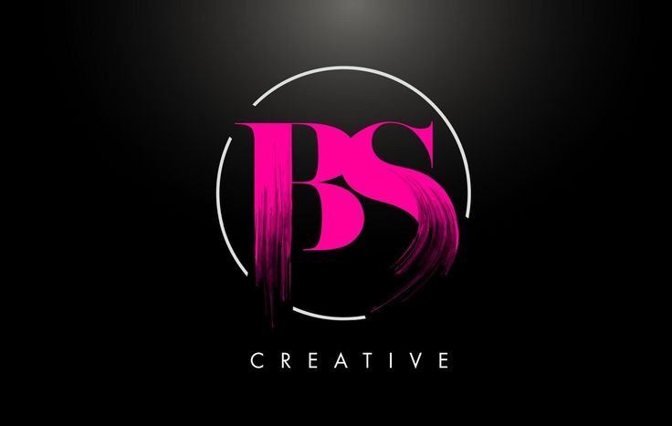 the letter bs is painted with pink paint and it looks like an artistic logo for a fashion