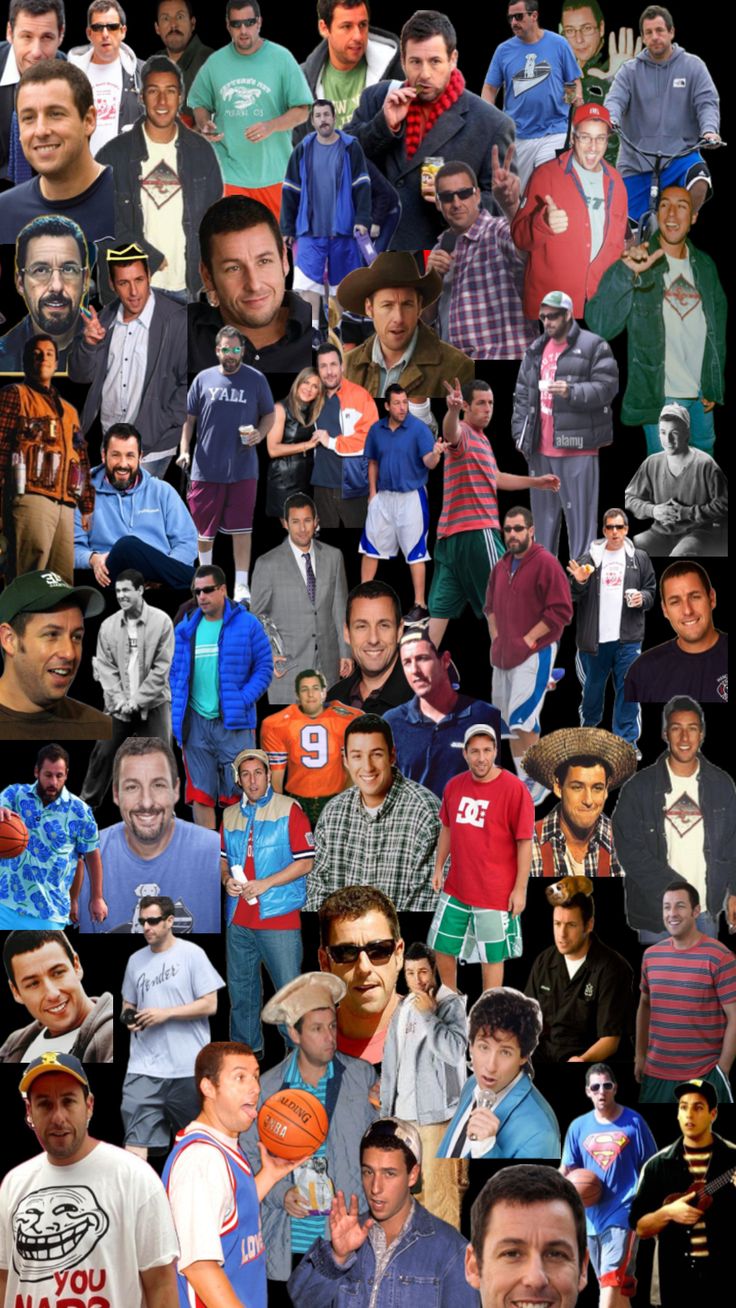 a collage of many different people with hats and shirts on, including one man holding a basketball