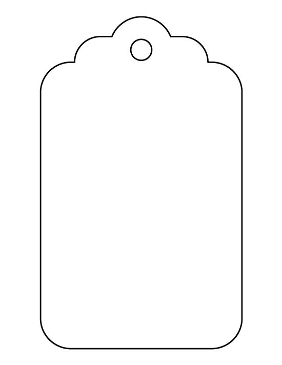 a blank tag on a white background