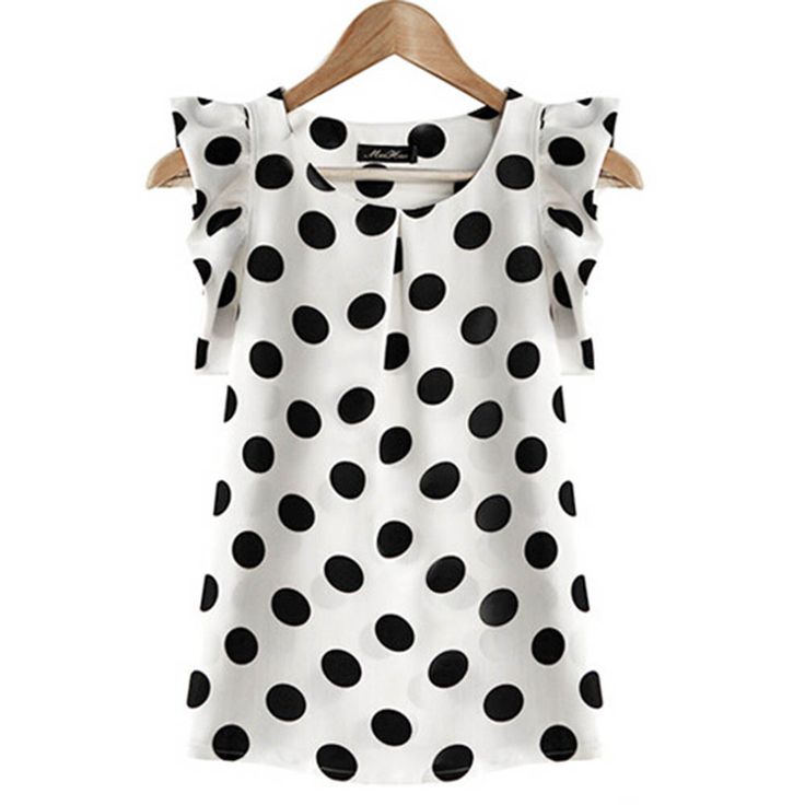 #aliexpress, #fashion, #outfit, #apparel, #shoes New, #Summer, #Womens, #Ladies, #Chiffon, #Puffed, #Short, #Sleeve, #, #Dot, #Print, #Top, #Blouse http://s.click.aliexpress.com/e/JAQVbyJqJ Casual Chiffon Blouse, Chiffon Tops Blouses, Chiffon Shorts, Summer Blouses, Polka Dot Blouse, Chiffon Shirt, Chiffon Blouse, Print Blouse, Women's Summer Fashion