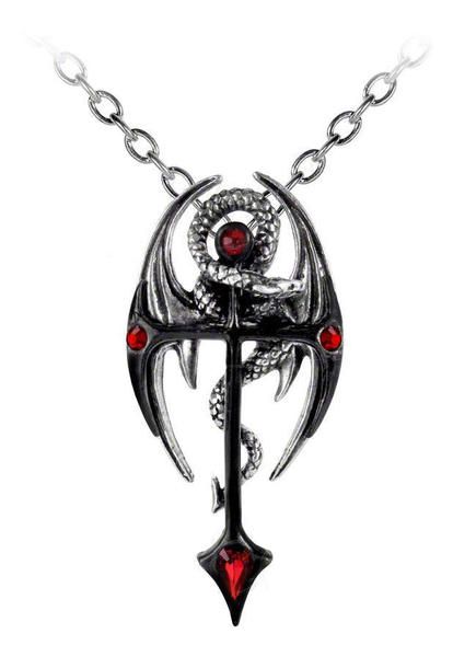 Draconkreuz Alchemy Gothic, Gothic Pendant, Goth Necklace, Goth Jewelry, Dragon Necklace, Gothic Necklace, Magical Jewelry, Buy Necklace, Fantasy Jewelry