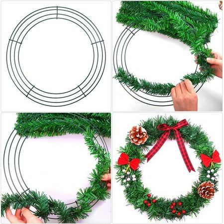 Round Metal Wreath 12 In Heart Shaped Wire Frame Wedding Valentine's Day DIY Features: This package includes 2 inch green wire wreath form. Made from strong steel then powder-coated to flaking or rusting. Easily attach silk, dried or fresh flowers and greenery with low-temp glue or florist wire to create a beautiful floral wreath. Loop decorative mesh, burlap, ribbon or fabric through the wreath crossbars to create unique door dcor. Lightweight and easy to display in your home, wedding or event Free Craft Supplies, Saint Valentin Diy, Fall Floral Decor, Metal Wreath Frame, Wire Wreath Forms, Wire Wreath Frame, Halloween Flowers, Wreath Frame, Frame Wedding