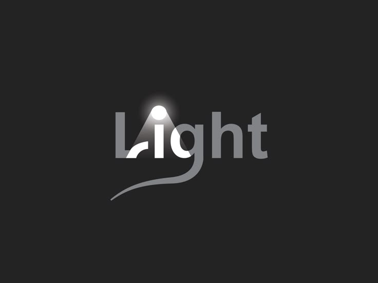 the light logo on a black background