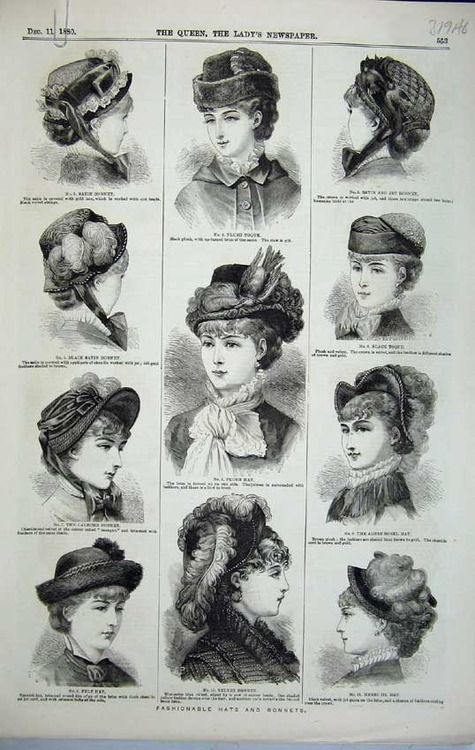 1890-ish hats and bonnets! 1880 Fashion, Historical Hats, 1880s Fashion, Patron Vintage, Victorian Hats, Antique Hats, Women Hats Fashion, Victorian Costume, 19th Century Fashion