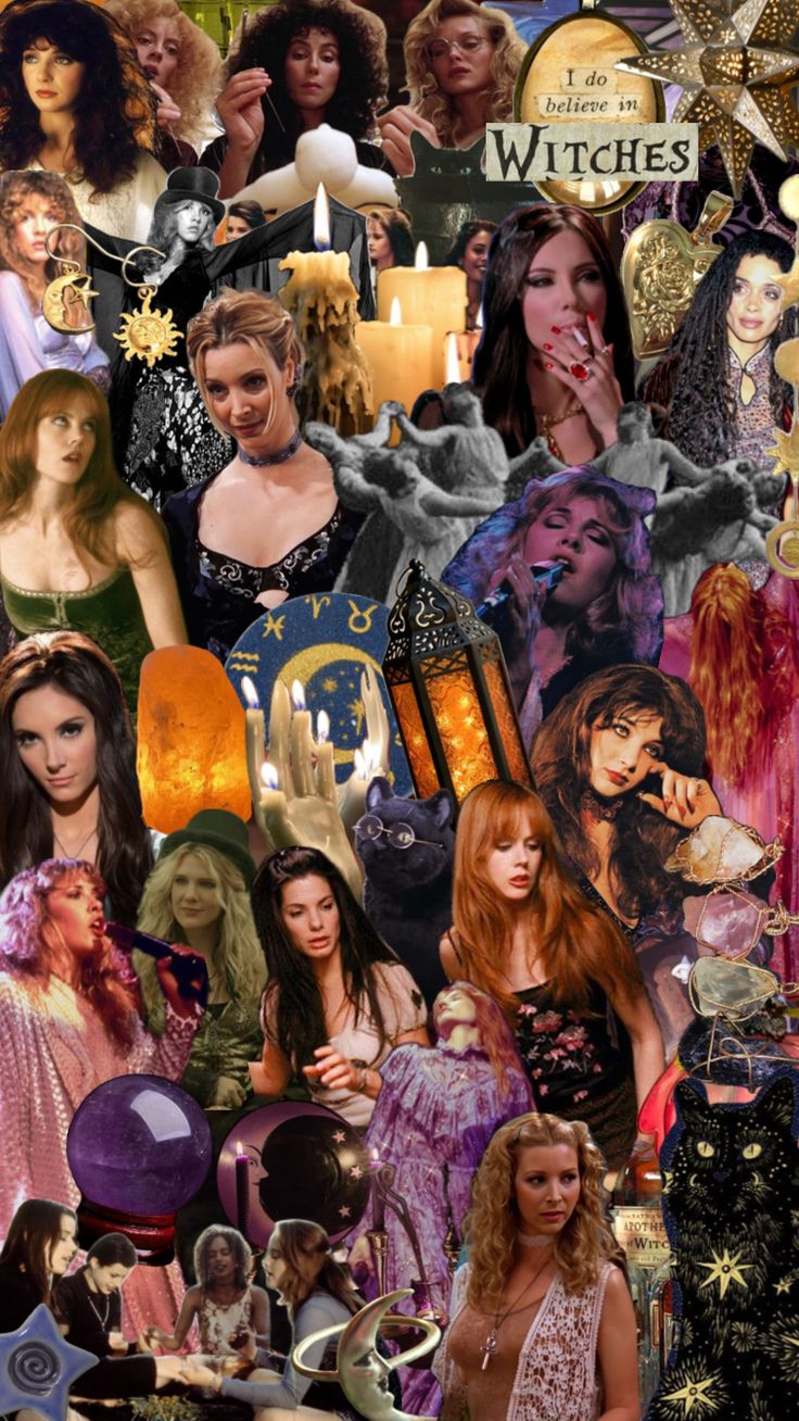 a collage of many different women in dresses and hair, with candles on them