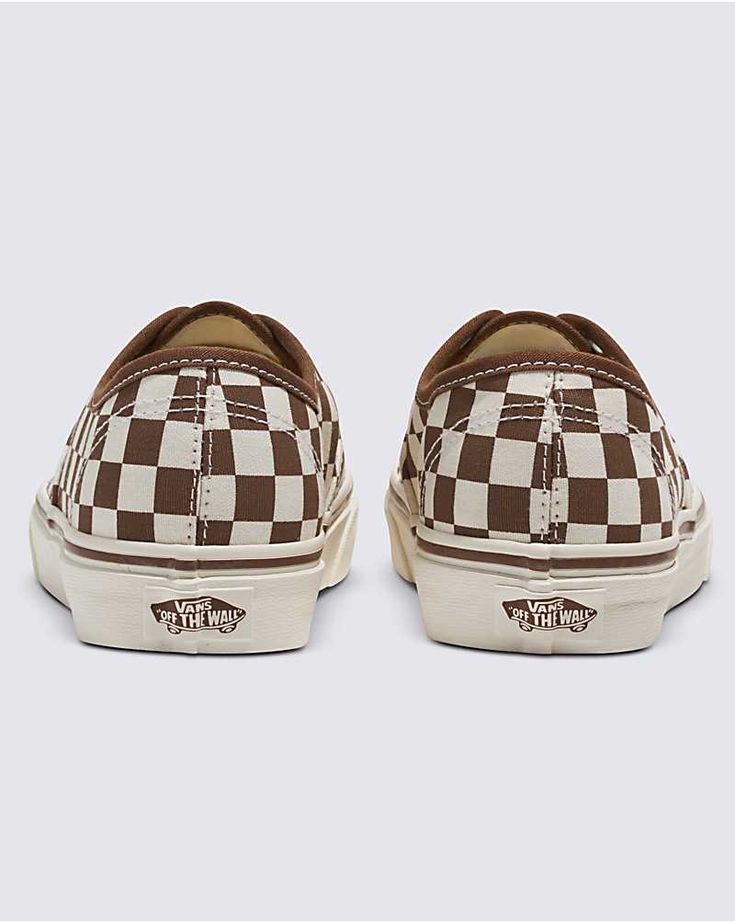 The Heritage Shoe that Started It All. This is the Authentic—Since 1966. The Authentic is the original Vans silhouette. First introduced in 1966 and driven forward by creative culture ever since, this time-honored shoe keeps the old school vibe alive with sturdy canvas uppers and an allover checkerboard print. With its classic low-top design and iconic rubber waffle outsole, the Authentic is a blank canvas for creativity that allows you to do your thing in your own unique way. Heritage low-top shoe Lace-up closure Sturdy canvas uppers Allover checkerboard print Signature rubber waffle outsoles 4 metal eyelet lace rows for sizes 3.5-6 5 metal eyelet lace rows for sizes 6.5 and up Vans Shoes Checkered, Do Your Thing, Van Color, Checkered Vans, Aesthetic Shoes, Shoe Lace, Vans Authentic, Eyelet Lace, Top Design