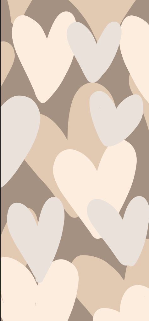 hearts are arranged in the shape of heart shapes on a beige background with black border