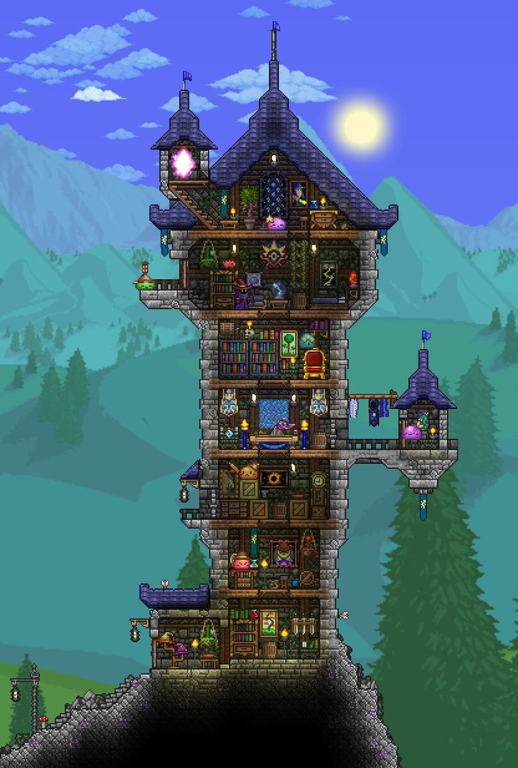 Terraria Npc House Ideas, Terraria Dryad, Green House Plans, Simple Cabins, Wizards Tower, Terraria Castle, Terraria Houses, Terraria Design, Terraria Game