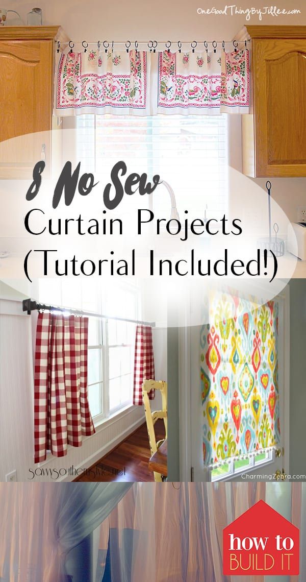 the instructions for how to sew curtain projects