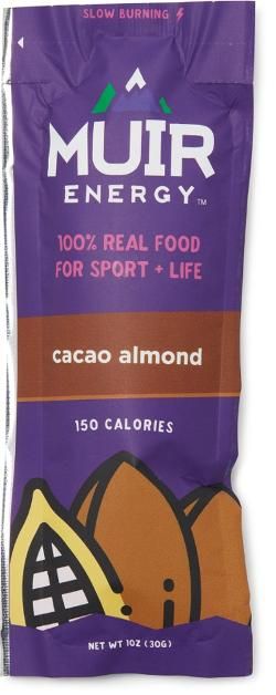 a bag of cacao almond energy