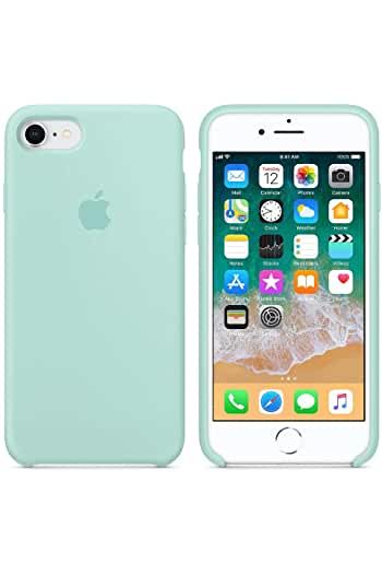 an iphone case is shown with the front and back sides facing each other in light green