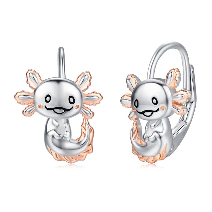 PRICES MAY VARY. Unique Design✨: Axolotl is an funny amphibious animal. Fashionable and exquisite earrings are suitable for daily wear. Suitable for axolotl Lovers. Specifications✨: Hypoallergenic axolotl hoop earrings size 12*13mm. Weight: 3 grams. Material✨: Mexican axolotl earrings is made of sterling silver, nickel free, lead free, cadmium free and hypoallergenic. Suitable for women and men of any age. Best Choice✨: Jewelry is a necessary condition for adding charm, and wearing exquisite jew Mexican Axolotl, Axolotl Earrings, Panda Earrings, Halloween Birthdays, Bee Earrings, Hypoallergenic Jewelry, Exclusive Jewelry, Animal Jewelry, Exquisite Jewelry