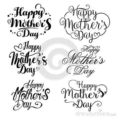 happy mother's day hand lettering