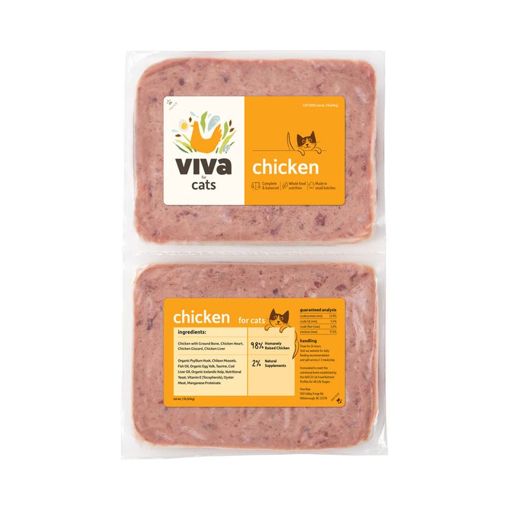 two packages of chicken are shown in front of each other, with the label on top