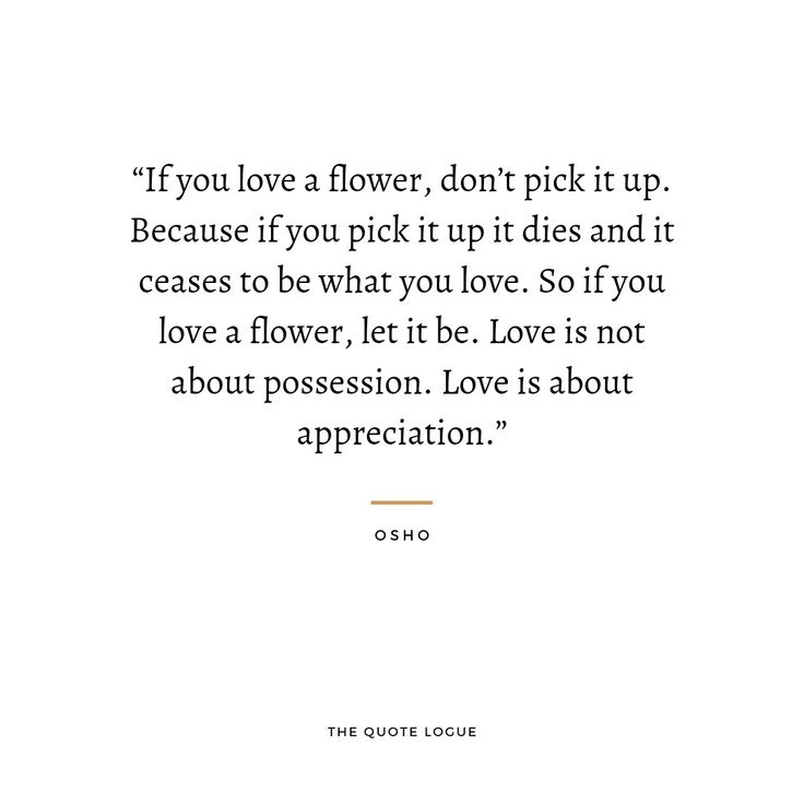 the quote for love is shown in black and white