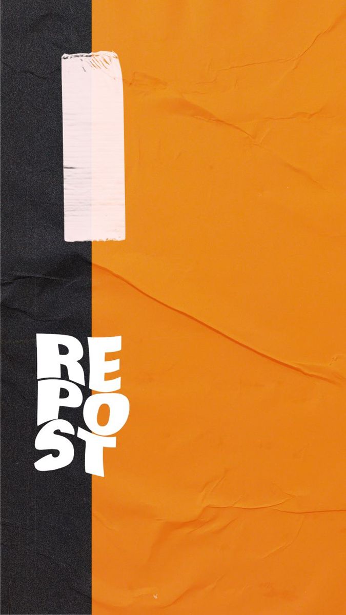 an orange and black piece of paper with the words re - stop painted on it