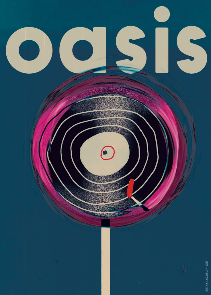 an advertisement for oasis with a target in the center