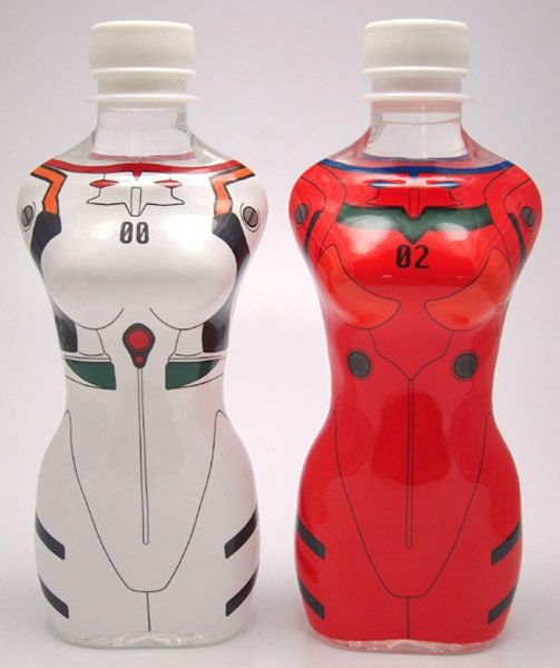 two vases with designs on them sitting next to each other