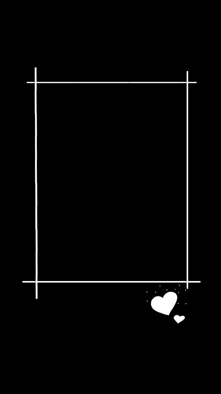 a black and white photo with two hearts in the middle, on a black background