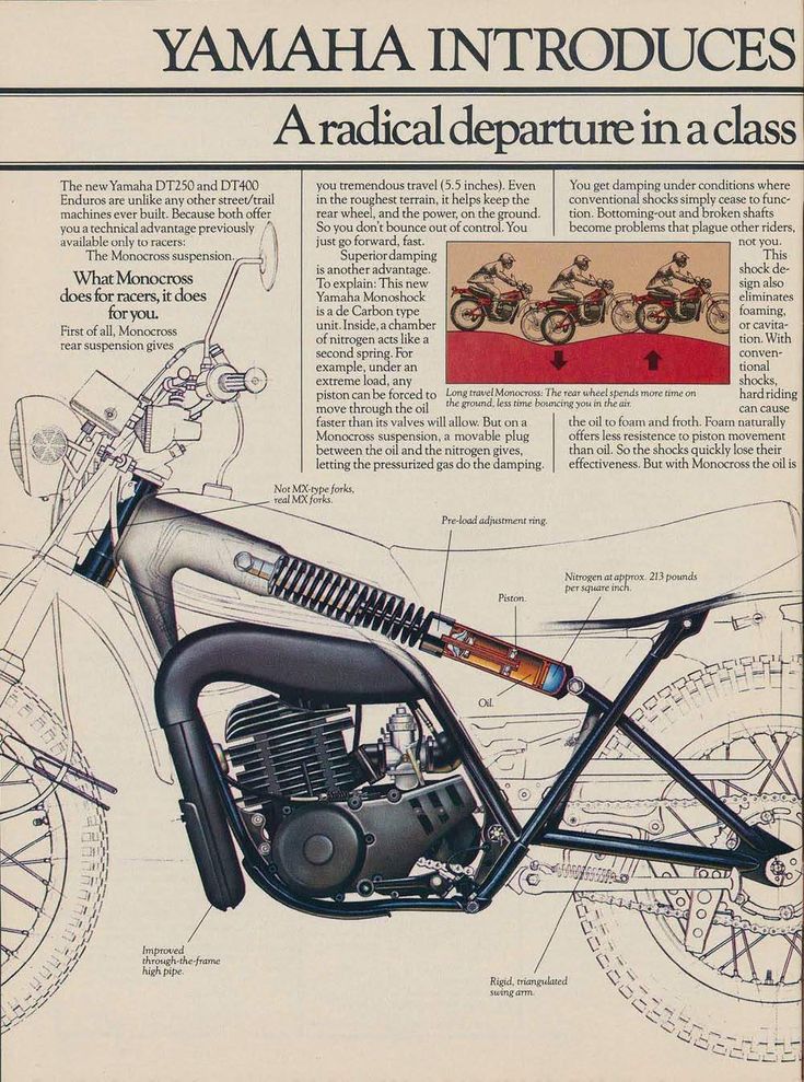 an advertisement for the yamaha motorcycle with instructions on how to ride it and what to do