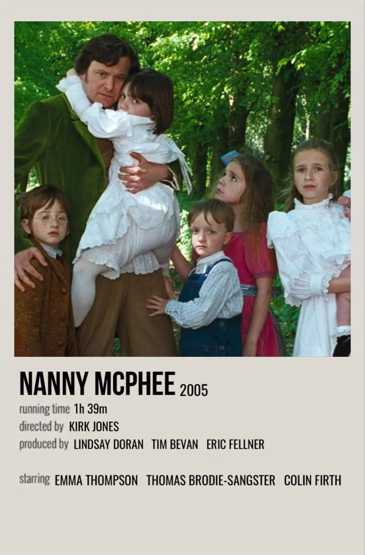 the poster for nanny mcpher's upcoming play, starring actors and children