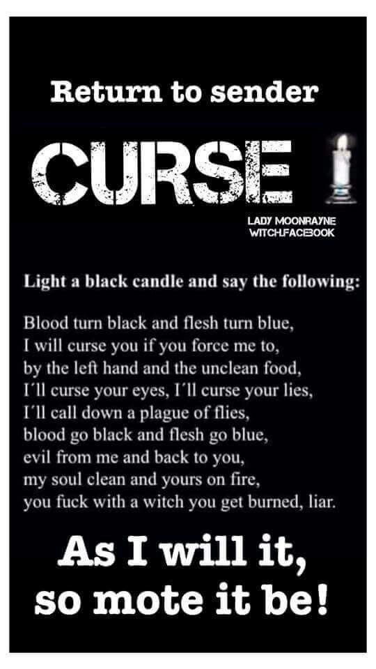 a poster with the words curse on it