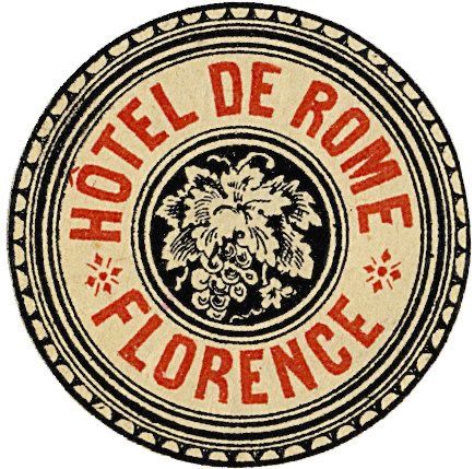 a sign that says hotel de rome eorence with an image of a lion on it