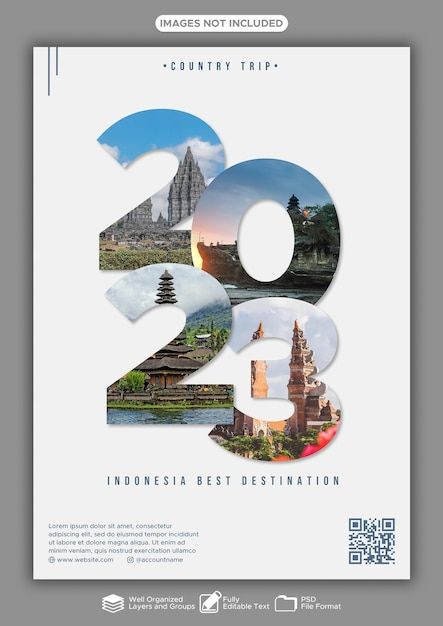 an advertisement for the 20th anniversary of indonesia's best destination, with images from around the world