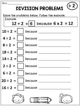 division problems worksheet for students to solve the problem with addition and subtraction