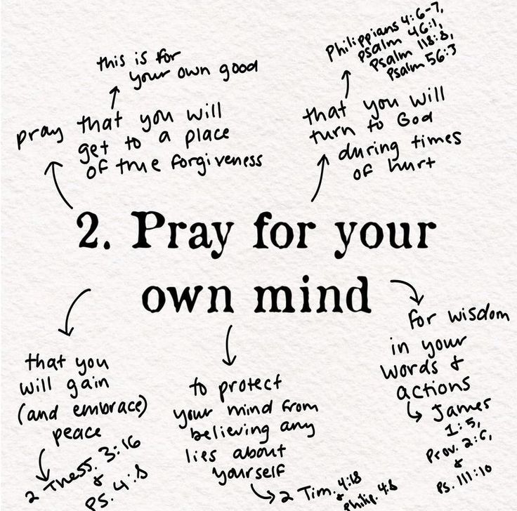 a piece of paper with writing on it that says 2 pray for your own mind