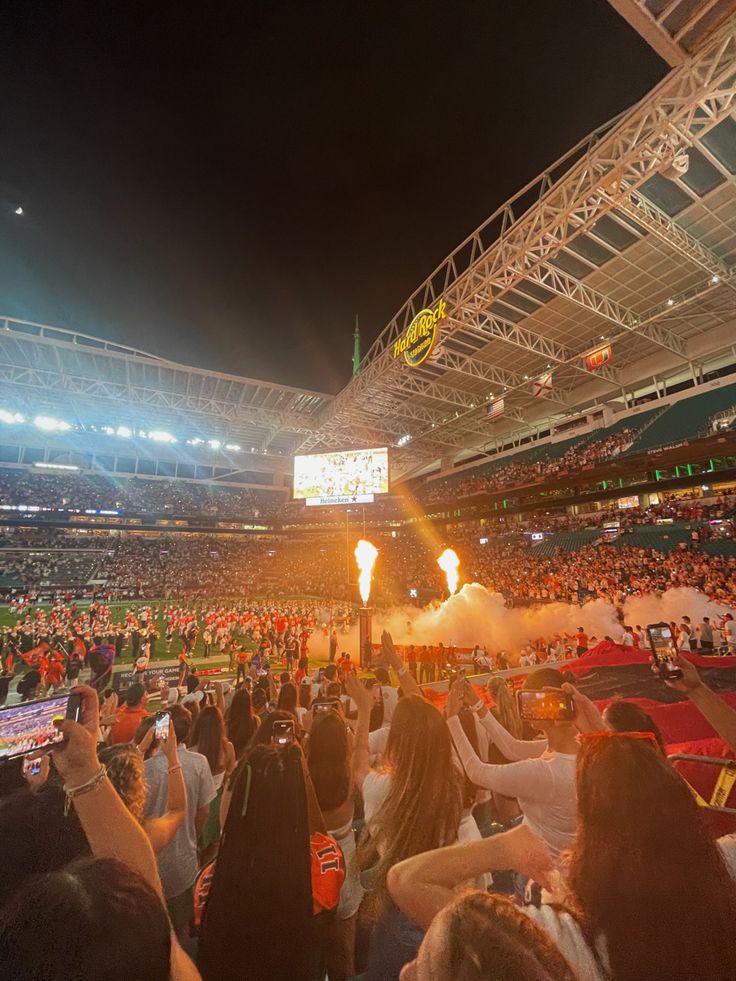 a crowd of people at a sporting event