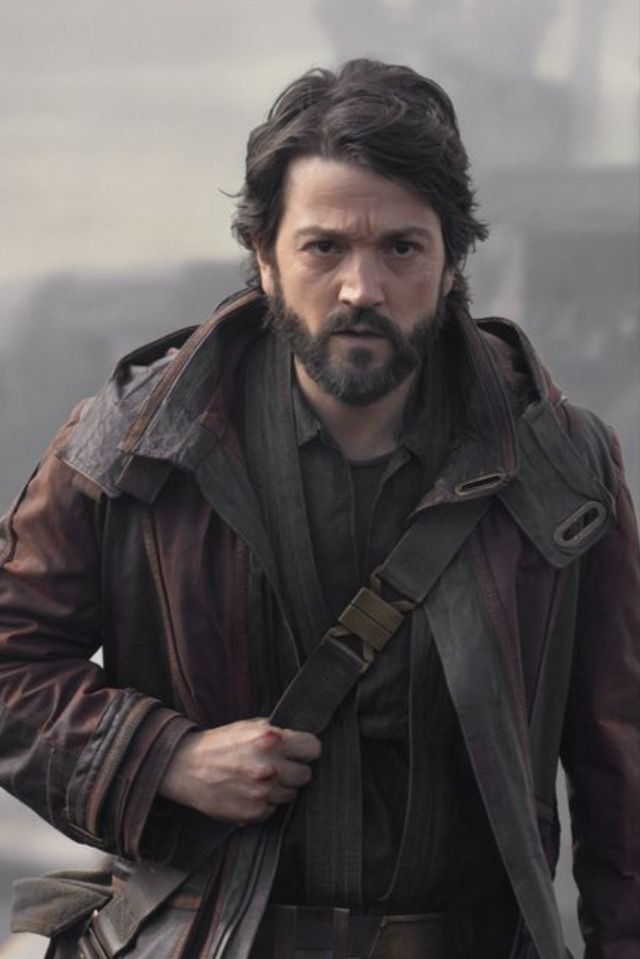 a man with long hair and beard wearing a leather jacket