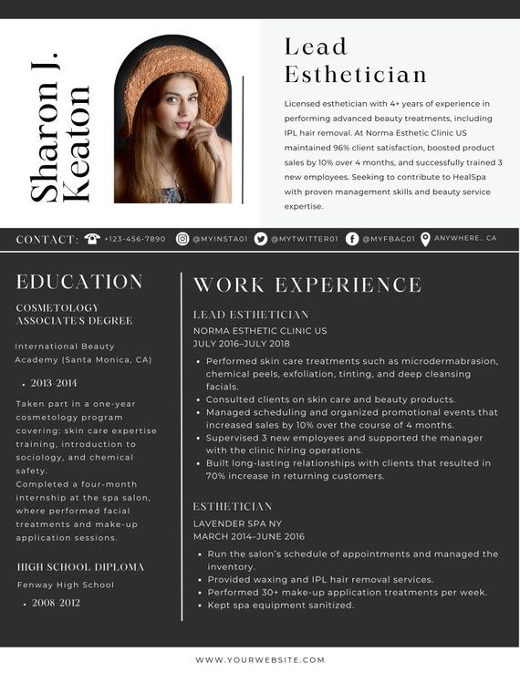 Check out this item in my Etsy shop https://www.etsy.com/listing/1401674257/esthetician-resume-template-black-resume Esthetician Portfolio Ideas, Esthetician Resume Examples, Esthetics Portfolio, Esthetician Portfolio Examples, Esthetician Portfolio, Esthetician Bio Examples, Esthetics Resume, Cosmetology Resume, Esthetician Resume With No Experience