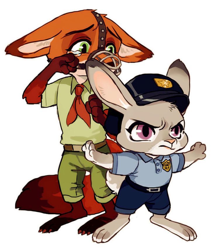 two cartoon characters one is a police officer and the other is a cat with a hat on