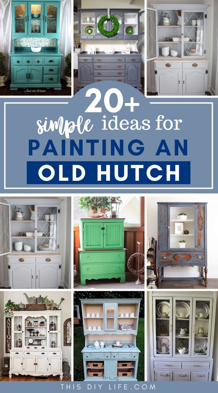 20 simple ideas for painting an old hutch